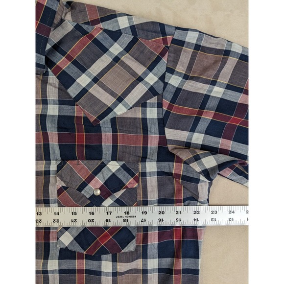 Ely Plains Medium Mens Shirt Western Snap Short Sleeve Lightweight - Picture 7 of 13